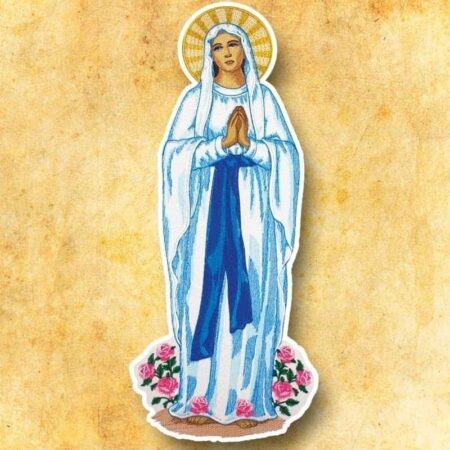 Embroidered appliqué "Our Lady of Lourdes"