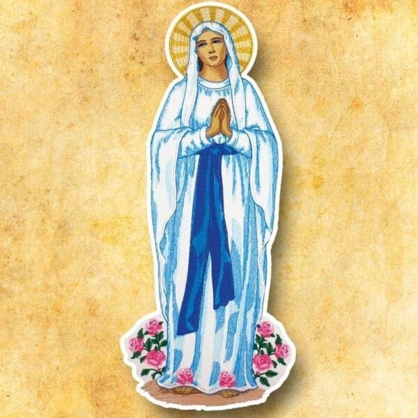 Aplikacja "MB z Lourd" Embroidered appliqué "Our Lady of Lourdes"