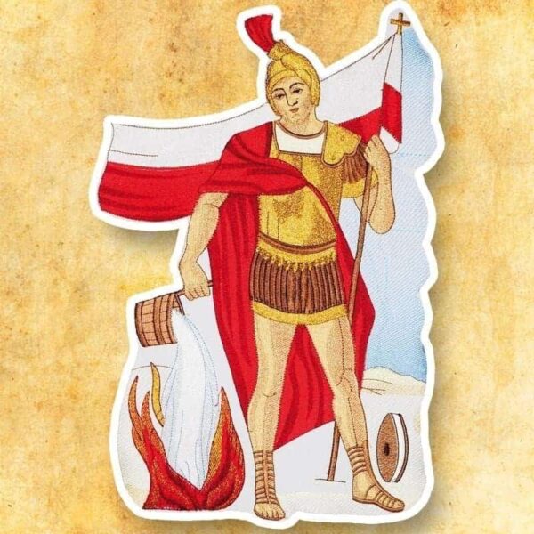 Embroidered appliqué "St. Florian"