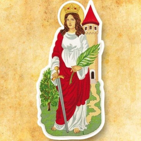 Embroidered appliqué "St. Barbara"