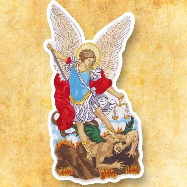 Aplikacja "Św. Michał Archanioł" Embroidered appliqué "St. Michael the Archangel"
