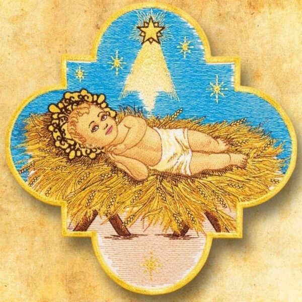 Aplikacja "Dzieciątko Jezus" Embroidered appliqué "Baby Jesus"