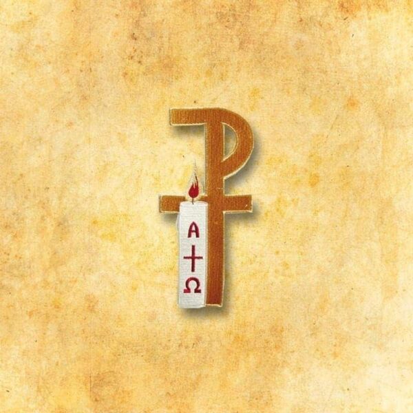 Aplikacja "PX ze świecą" Embroidered appliqué "Px with a Candle"