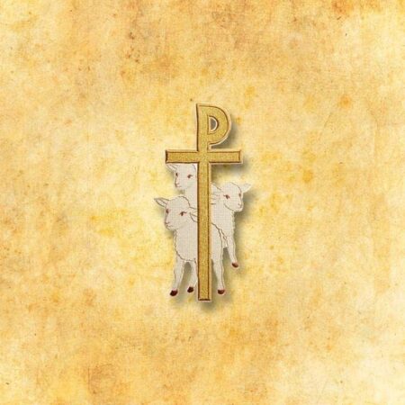 Embroidered appliqué "PX with Lambs"