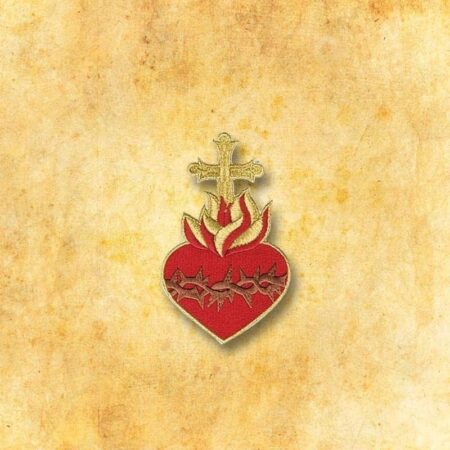 Embroidered appliqué "Heart with thorns"