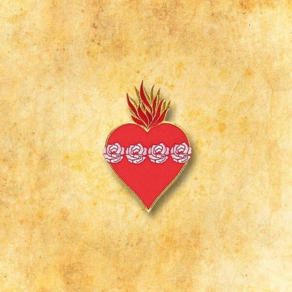 Aplikacja "Serce z różami" Embroidered appliqué "Heart with roses"