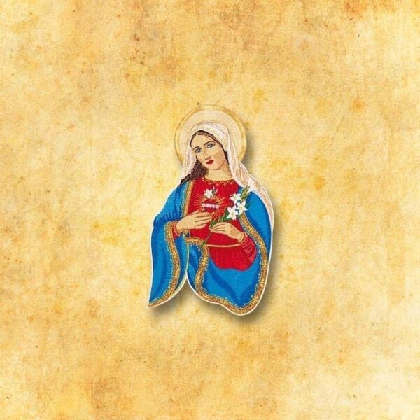 Aplikacja "Serce Maryji" Embroidered appliqué "Heart of Mary"