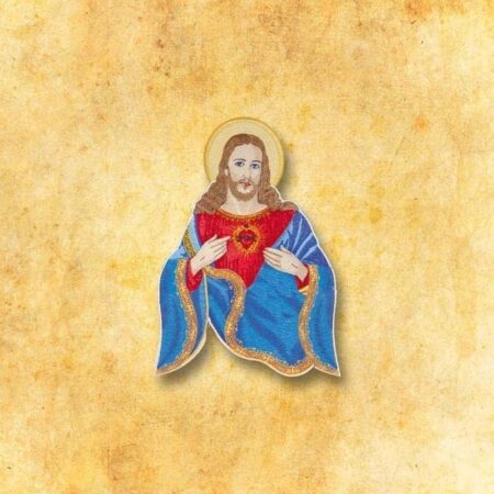 Embroidered appliqué "Heart of Jesus"