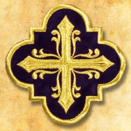 Embroidered appliqué on plush "Cross"