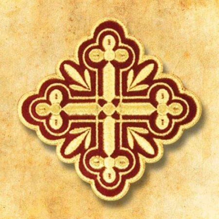 Embroidered appliqué on plush "Cross"
