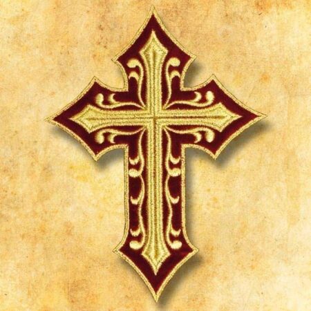 Embroidered appliqué on plush "Cross"