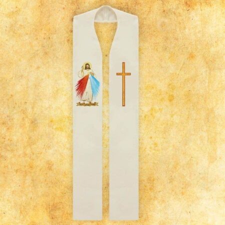 Embroidered stola "Jesus, I Trust in You"