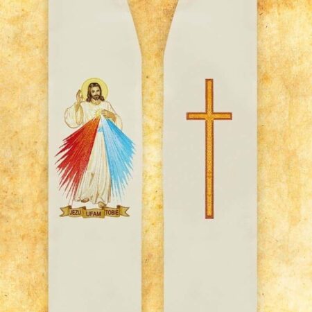 Embroidered stola "Jesus, I Trust in You"