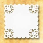 Embroidered napkin "Bianco Fiori" 45x45