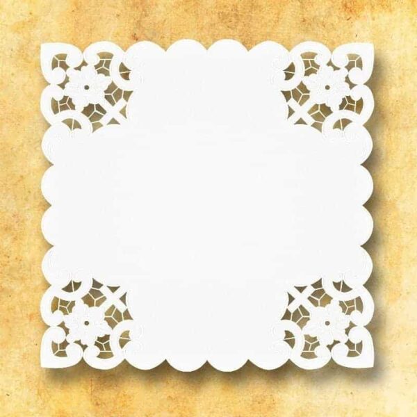 Embroidered napkin "Bianco Fiori" 45x45