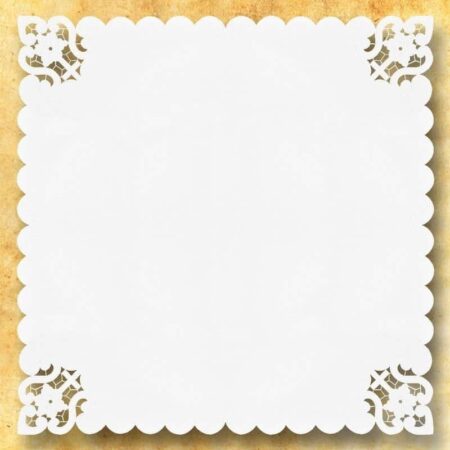 Embroidered "Bianco Fiori" napkin 95x95