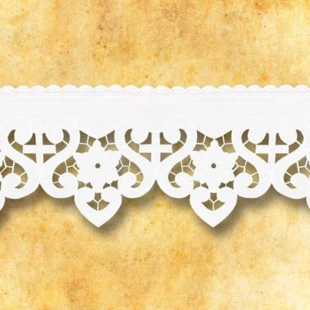 Embroidered lace "Bianco Fiori"