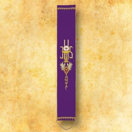 Purple embroidered bell holder