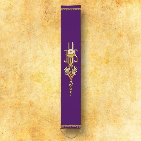 Bell handle purple Purple embroidered bell holder