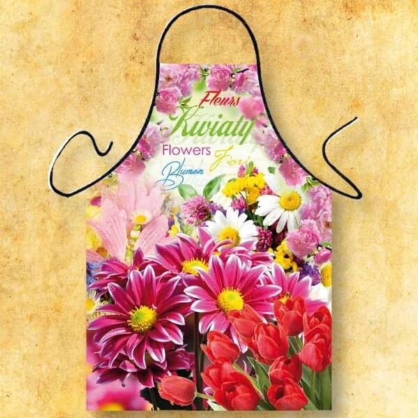 Photo apron - flowers