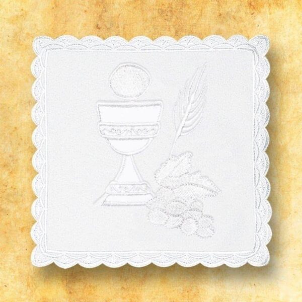 White chalice linen