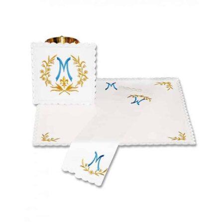 "Ave Maria" blue chalice linen