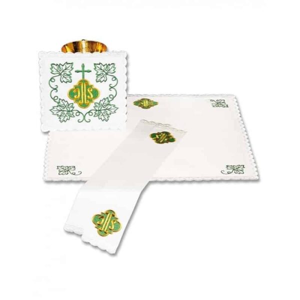 Chalice linen "IHS Green"