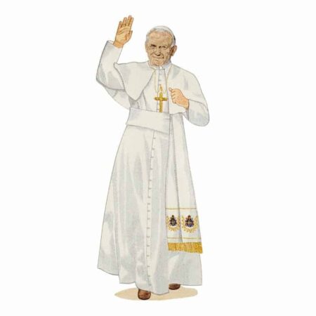 EMBROIDERED APPLIQUÉ "ST. JOHN PAUL II"