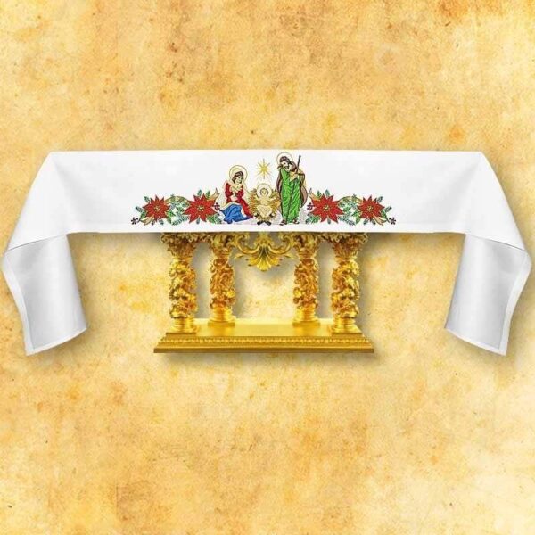 Embroidered tablecloth "Holy Family"