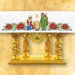 Embroidered tablecloth "Holy Family"