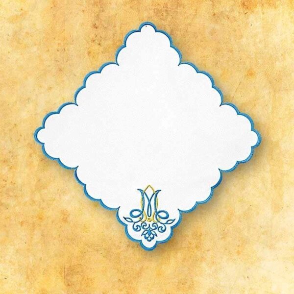 Mary Blue" napkin 32x32 Embroidered napkin "Marian Blue" 32x32