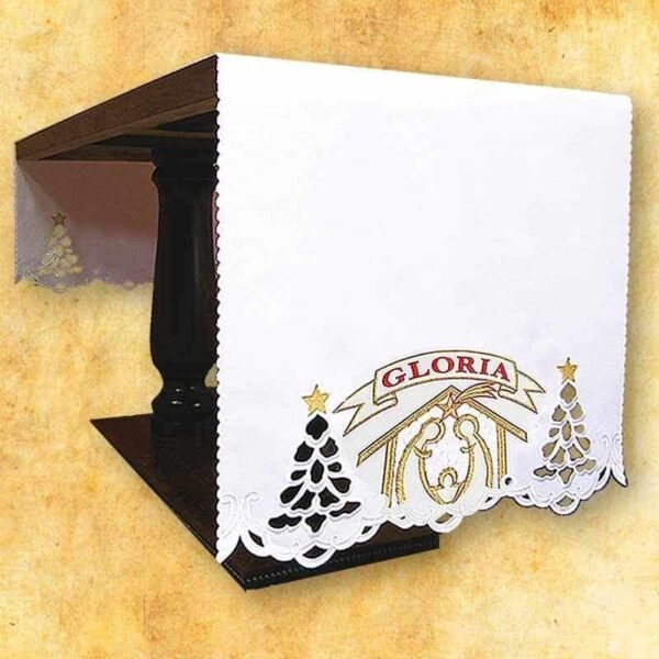 Embroidered Tablecloth with "Gloria" on the Sides