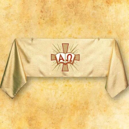 Embroidered Shoulder Veil "Alpha Omega"