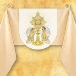 Embroidered shoulder veil "Angels"