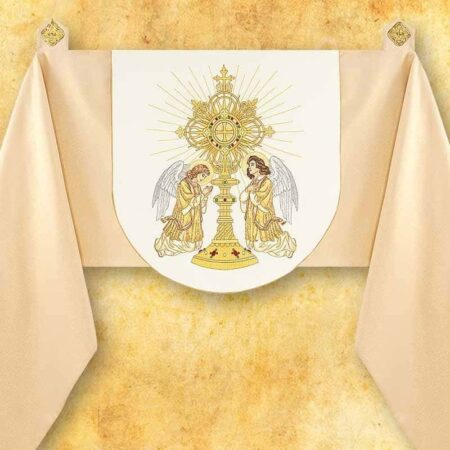 Embroidered shoulder veil "Angels"