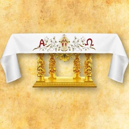 Tablecloth with front embroidery