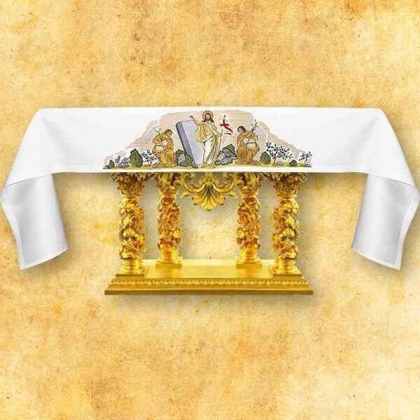 Tablecloth with front embroidery