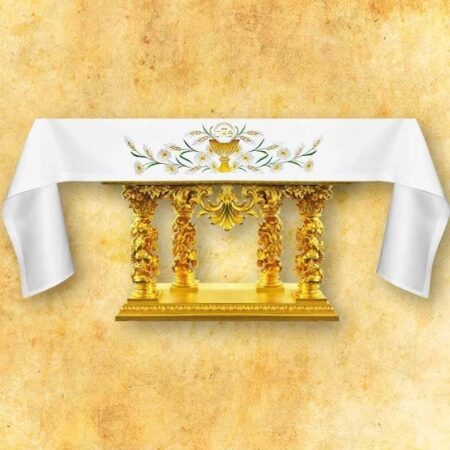 Tablecloth with front embroidery