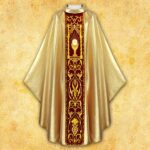 Chasuble with embroidered plush belt "Chalice"
