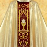 Chasuble with embroidered plush belt "Chalice"