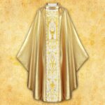 Chasuble with embroidered plush belt "Chalice"