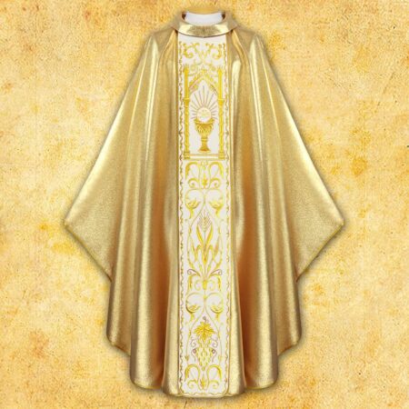 Chasuble with embroidered plush belt "Chalice"