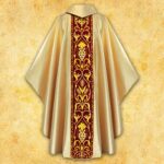 Chasuble with embroidered plush belt "Chalice"