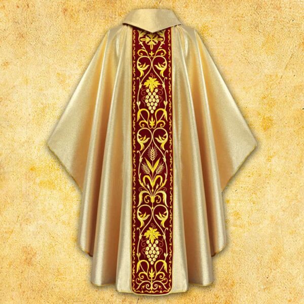 Chasuble with embroidered plush belt "Chalice"