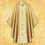 Chasuble with embroidered plush belt "Chalice"