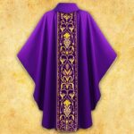 Chasuble with embroidered plush belt "Chalice"