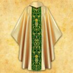 Chasuble with embroidered plush belt "Chalice"