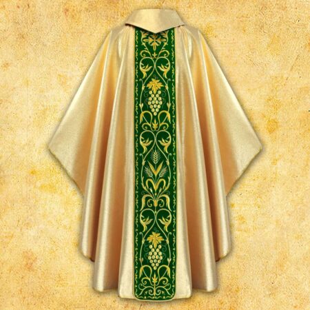 Chasuble with embroidered plush belt "Chalice"