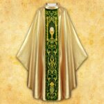 Chasuble with embroidered plush belt "Chalice"