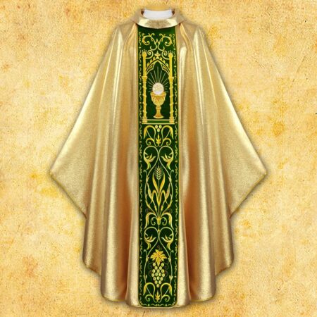Chasuble with embroidered plush belt "Chalice"